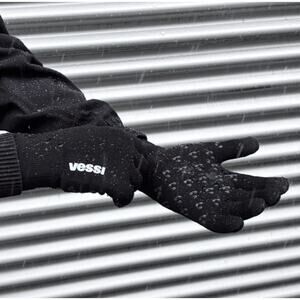 Vessi Unisex Black Forecast Waterproof Gloves Size XL